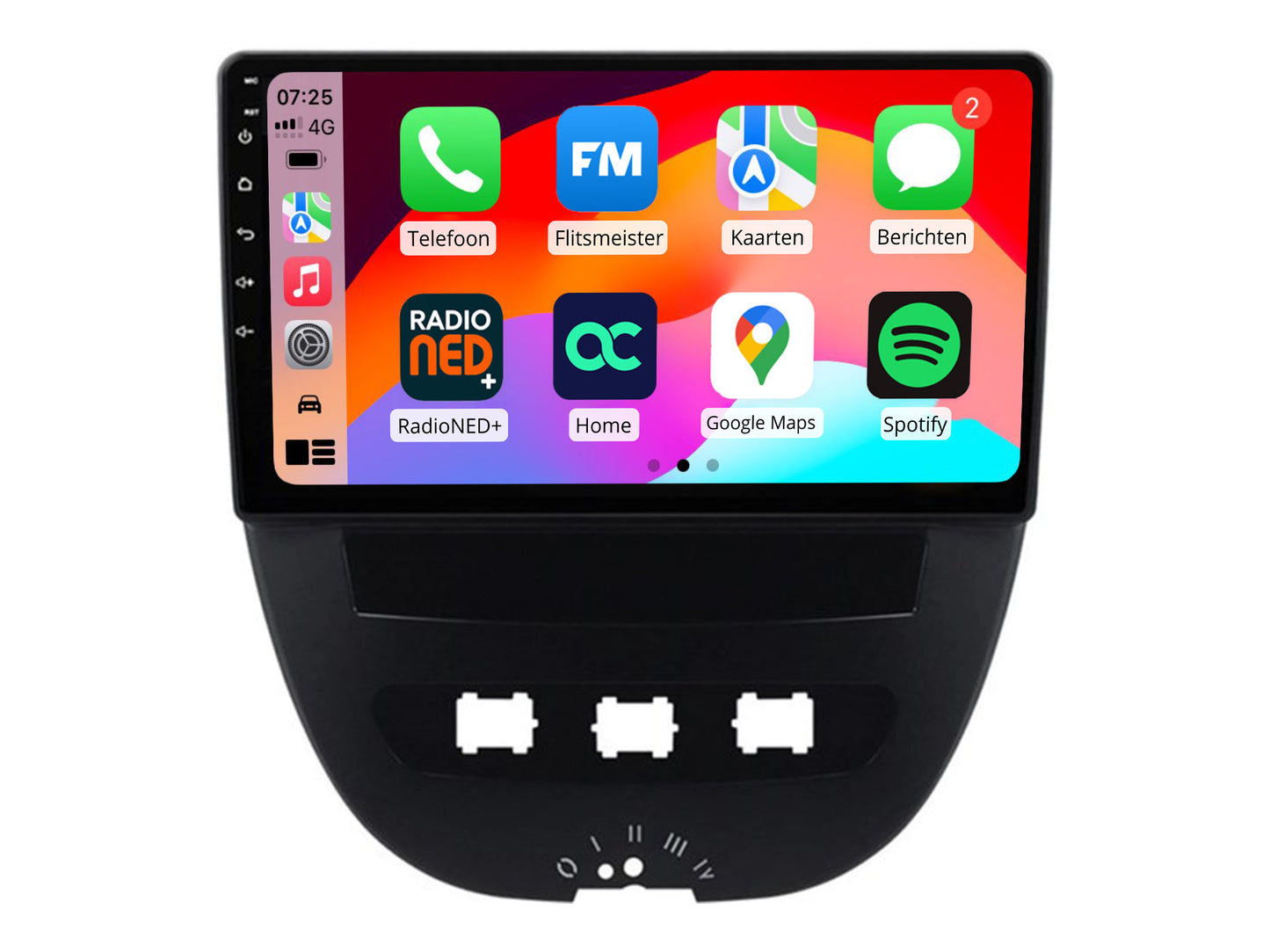 Toyota Aygo, Peugeot 107, Citroën C1, android scherm, carplay, android auto